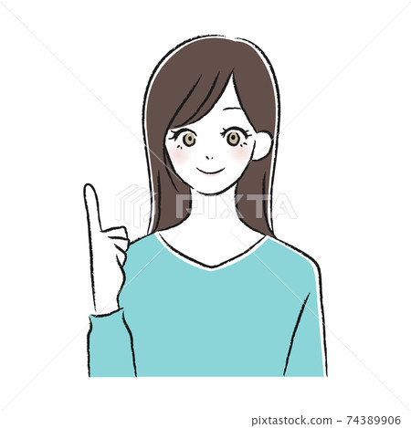 指著女性 插圖素材 圖庫