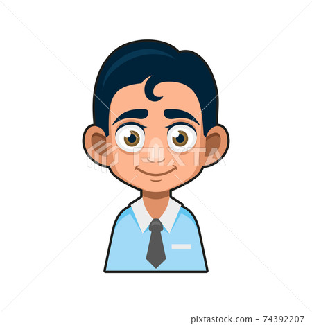 Cute Young Man Avatar Character. Cartoon Style Userpic Icon. Vector Cute Young Man Avatar Character. Cartoon Style Userpic Icon. Vector 74392207