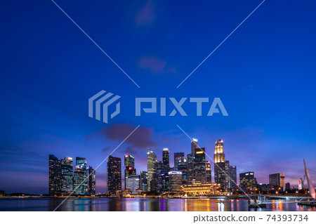 [新加坡]新加坡濱海灣夜景/夜景 74393734