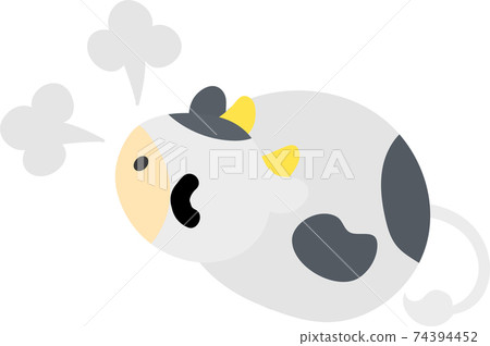 Illustration of a cow with a rough nose like a stuffed animal Illustration of a cow with a rough nose like a stuffed animal 74394452