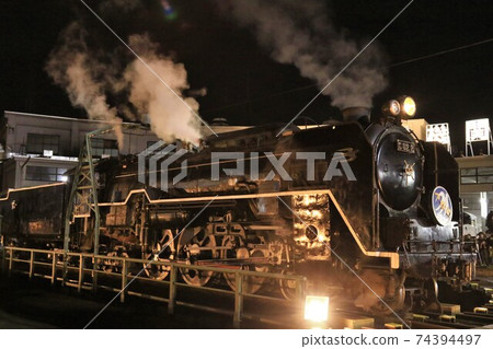 C62 steam locomotive on the turntable C62 steam locomotive on the turntable 74394497