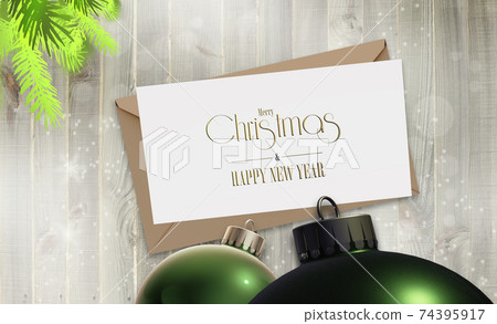 Christmas ornament on wood. Christmas ornament on wood. 74395917