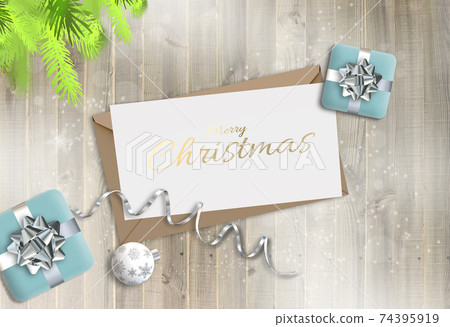 Holiday Christmas wooden background Holiday Christmas wooden background 74395919
