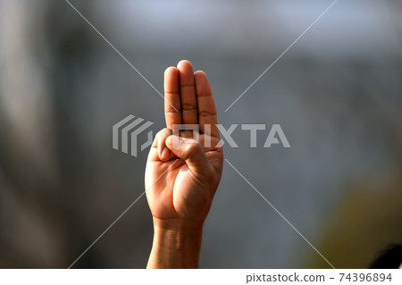 Hands of protest 74396894