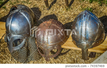 Three helmets with nose protection Three helmets with nose protection 74397469