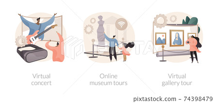 Quarantine leasure time abstract concept vector illustrations. Quarantine leasure time abstract concept vector illustrations. 74398479