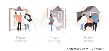 Healthcare insurance abstract concept vector illustrations. Healthcare insurance abstract concept vector illustrations. 74398480