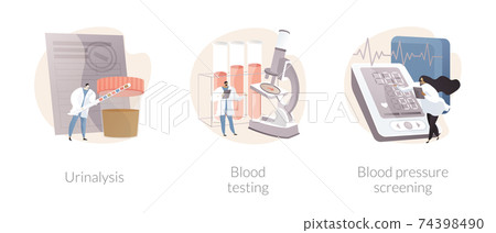 Clinical examination abstract concept vector illustrations. Clinical examination abstract concept vector illustrations. 74398490