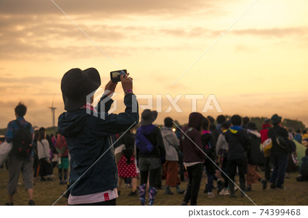 Summer festival sunrise 74399468