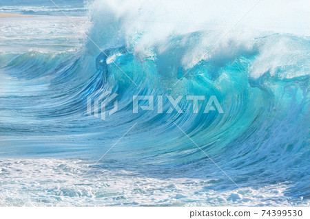 turquoise waves at Sandy Beach, Hawaii turquoise waves at Sandy Beach, Hawaii 74399530