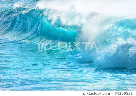 turquoise waves at Sandy Beach, Hawaii turquoise waves at Sandy Beach, Hawaii 74399531