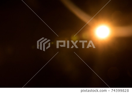 Abstract Natural Sun flare on the black Abstract Natural Sun flare on the black 74399828