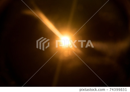 Abstract Natural Sun flare on the black Abstract Natural Sun flare on the black 74399831