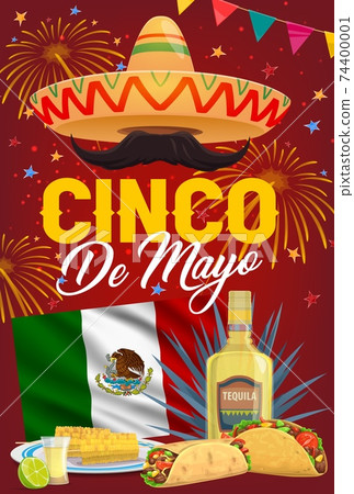 Cinco de Mayo vector poster with Mexican sombrero Cinco de Mayo vector poster with Mexican sombrero 74400001