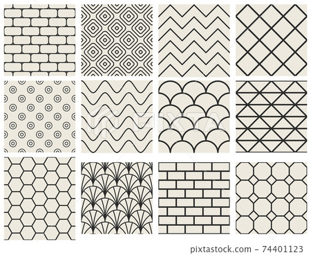 Set of texture seamless patterns - Stock Illustration [74401123] - PIXTA