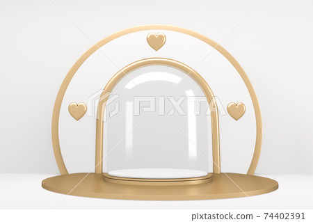 White podium minimal design product scene. 3d rendering White podium minimal design product scene. 3d rendering 74402391