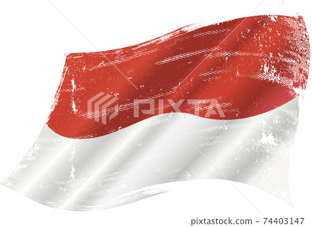 Monaco waving flag 74403147