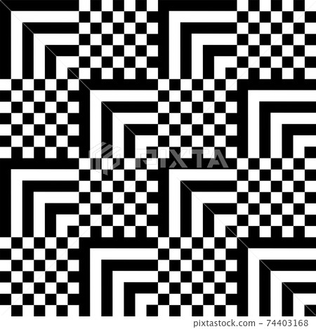 Abstract seamless geometric checked pattern. 74403168