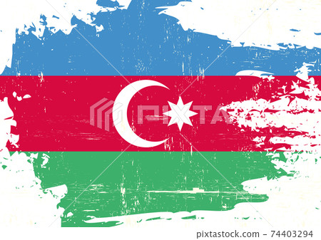 Azerbaijan scratched flag Azerbaijan scratched flag 74403294