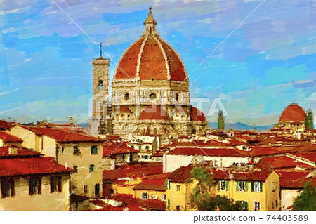 意大利佛羅倫薩的風景 74403589