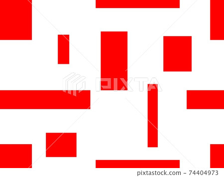 Abstract red quadrangles seamless pattern. Geometric tiles in motion elongated and compressed form mosaic. 74404973