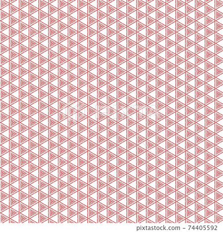 Red color symmetrical pattern layout on solid white sheet of wallpaper. Concept of home decor and interior designing 74405592
