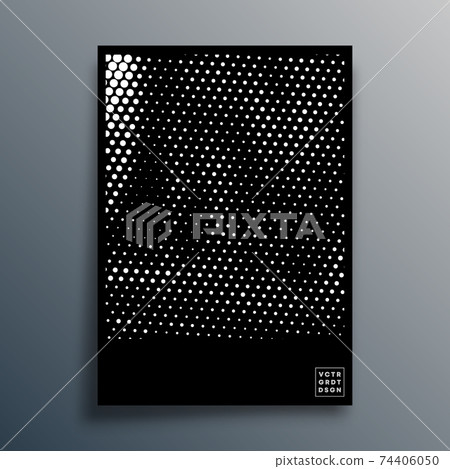 Halftone pattern design for flyer, poster, brochure cover, background, wallpaper, typography, or other printing products. Vector illustration 74406050