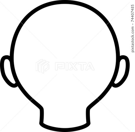 頭部圖像板:從背面看的頭部 頭部圖像板:從背面看的頭部 74407485