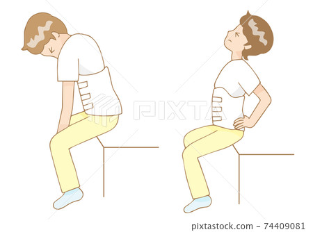 Corset person with back pain 74409081