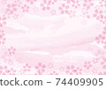 櫻花水彩背景框架[粉紅色] 02 74409905