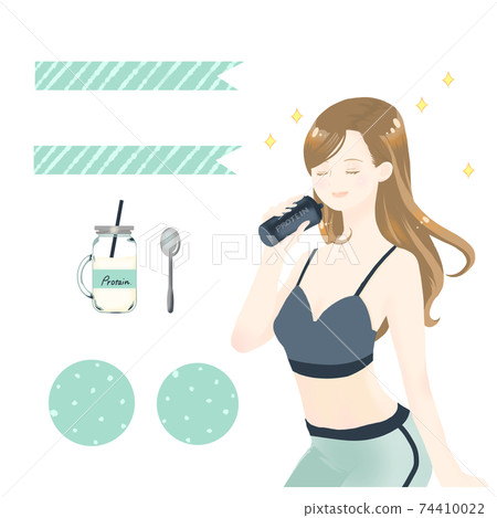 Woman Drinking Protein / Dark Gray x Mint Woman Drinking Protein / Dark Gray x Mint 74410022
