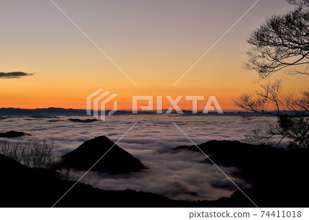 大江山的福知山盆地的雲海 74411018