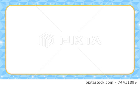 Glittering screen frame / gold frame of light blue tiles Glittering screen frame / gold frame of light blue tiles 74411899