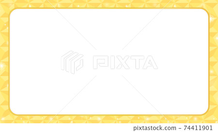 閃閃發光的屏風框架/金框和黃色瓷磚 74411901