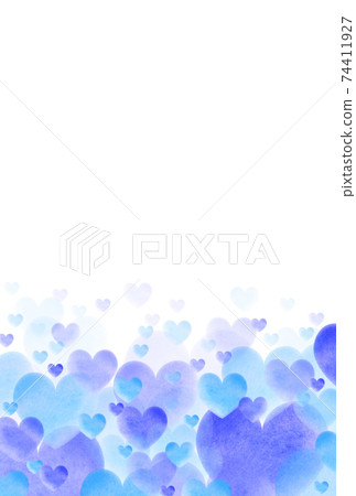 White Day Material Large, medium and small blue / purple watercolor Heart image that springs up from below Vertical background White Other colors available White Day Material Large, medium and small blue / purple watercolor Heart image that springs up from below Vertical background White Other colors available 74411927