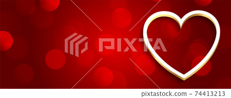 romantic red valentines day banner design 74413213