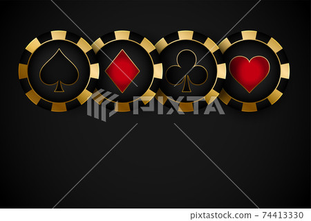 golden premium casino symbol chips 74413330