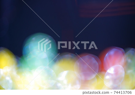 Background material of ball bokeh, black background 1 74413706