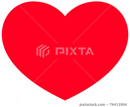 Red heart shape symbol love valentines day icon - Stock Illustration ...
