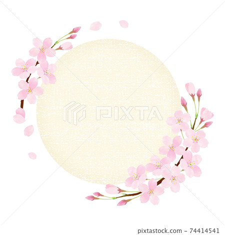 Cherry blossom vector frame material 74414541