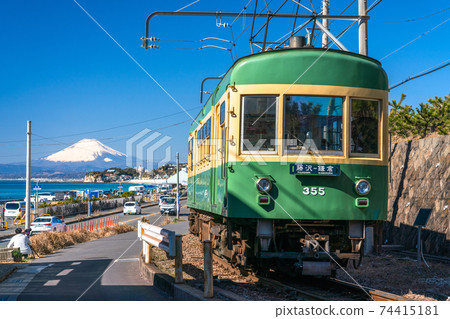 "Kanagawa prefecture" Enoden and Mt. Fuji / Shonan 74415181