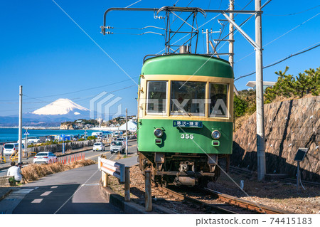 "Kanagawa prefecture" Enoden and Mt. Fuji / Shonan 74415183