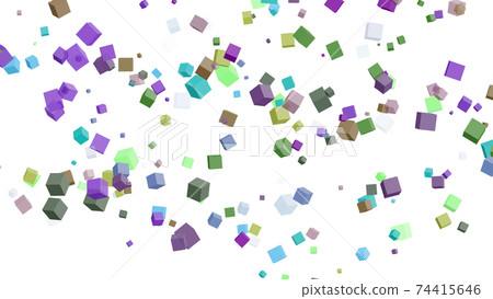 CG cube, many rolling cubes 74415646