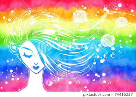 Depressed female paper-cutting Depressed female paper-cutting 74416227