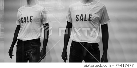 sale sign on fashion store sale sign on fashion store 74417477