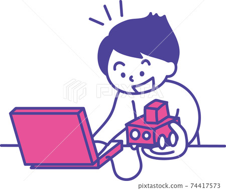 兒童在物聯網編程教室學習的簡單圖解 74417573