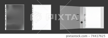 Template of white square and standart envelope 74417625