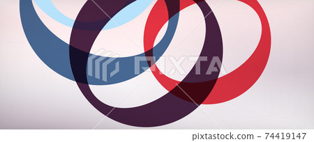 Ring geometric shapes, o letter repetition wallpaper. Abstract background for business or technology presentations, internet posters or web brochure covers 74419147