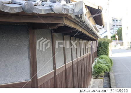 Tsukiji wall of an old Japanese house Tsukiji wall of an old Japanese house 74419653