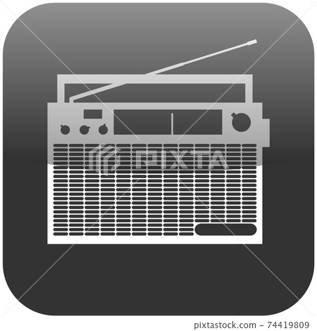 Old retro radio player flat vector icon symbol Old retro radio player flat vector icon symbol 74419809